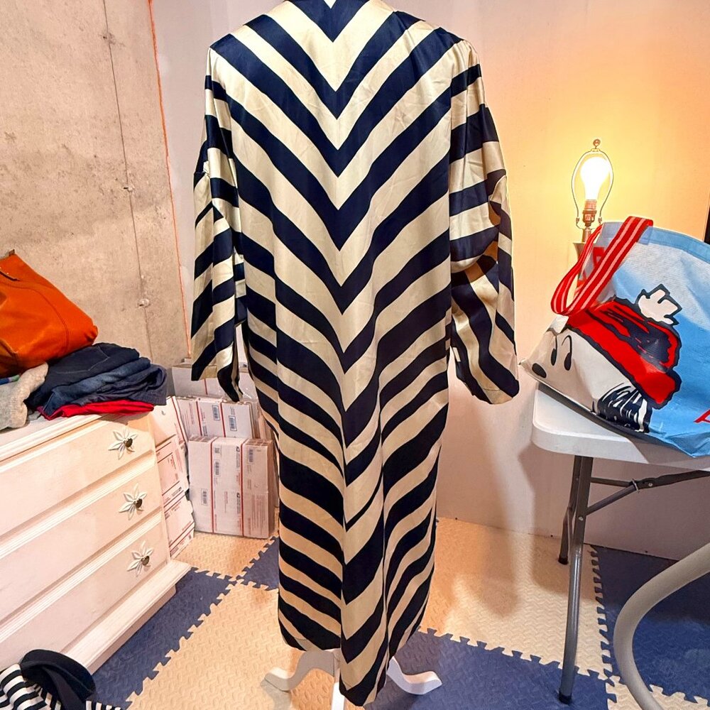 Ann Taylor Sz OS Zebra Striped Kimono Duster